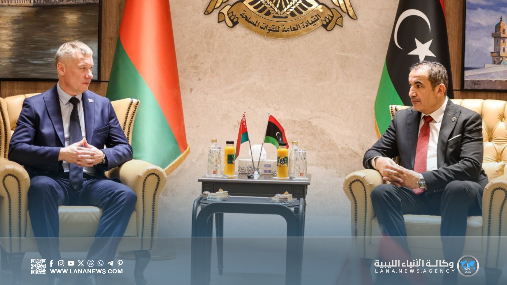 لقاء ليبي – بيلاروسي في بنغازي لبحث آفاق التعاون الأمني المشترك