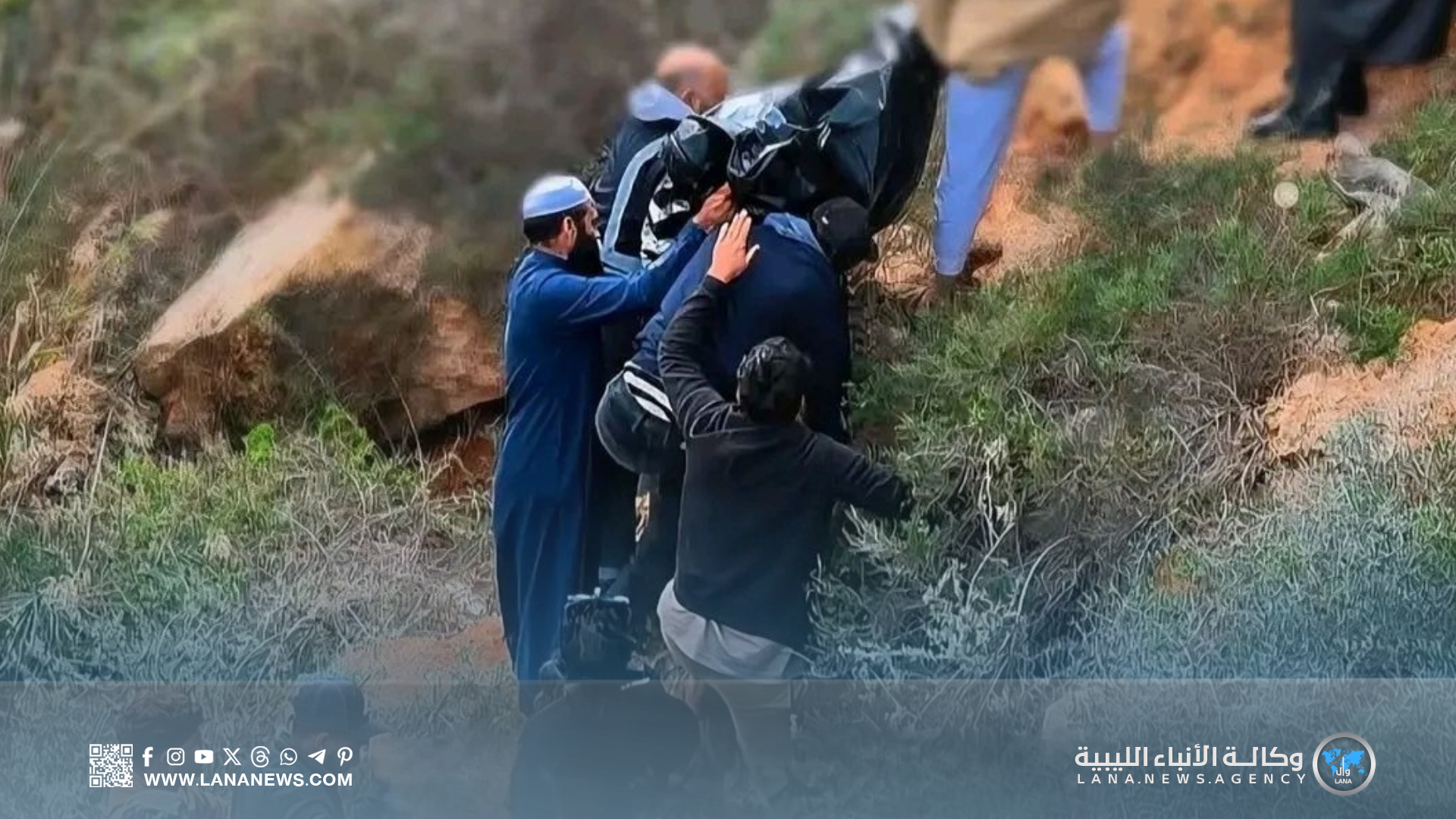 انتشال جثمان المواطن المتوفى في بحيرة هواء حمد ببنغازي