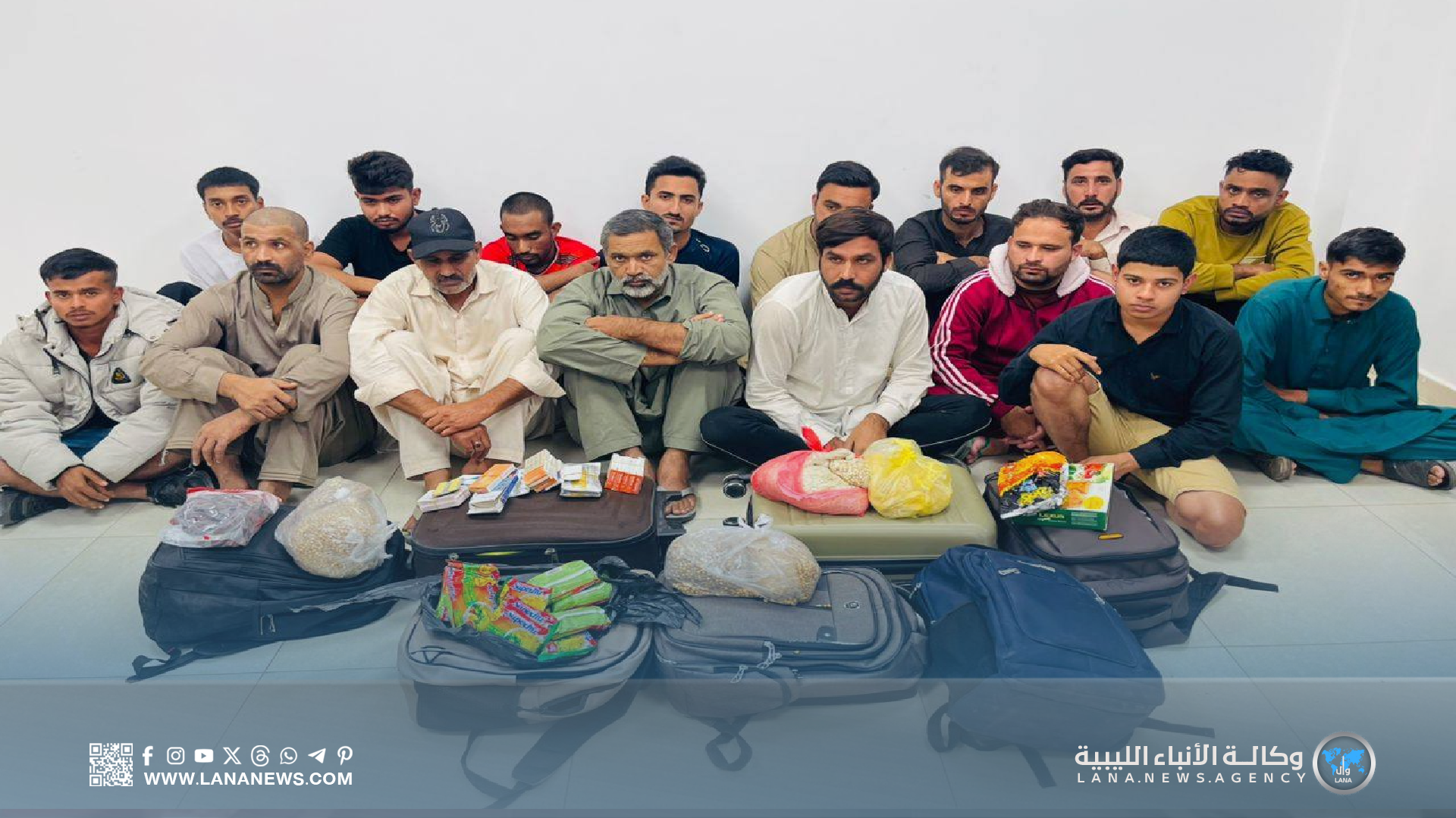 مكافحة الهجرة تضبط 19 مهاجرًا في بنغازي قبل توجههم إلى أوروبا