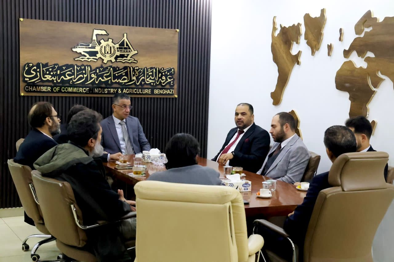 وفد اتحاد رجال الأعمال الأناضول يلتقي غرفة تجارة بنغازي 
