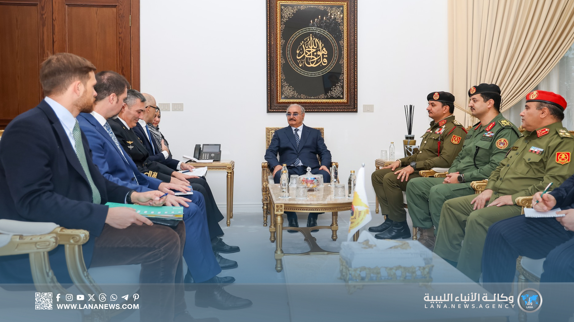 القائد العام يناقش مع الوفد الأوروبي التطورات المحلية والإقليمية
