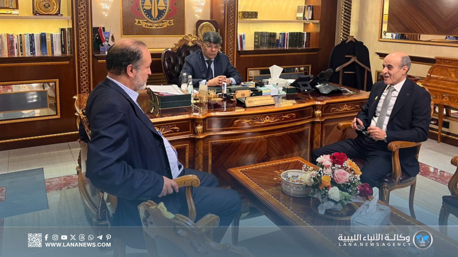 النائب العام يستقبل رئيس مجلس إدارة (وال)،ونقيب الصحفيين