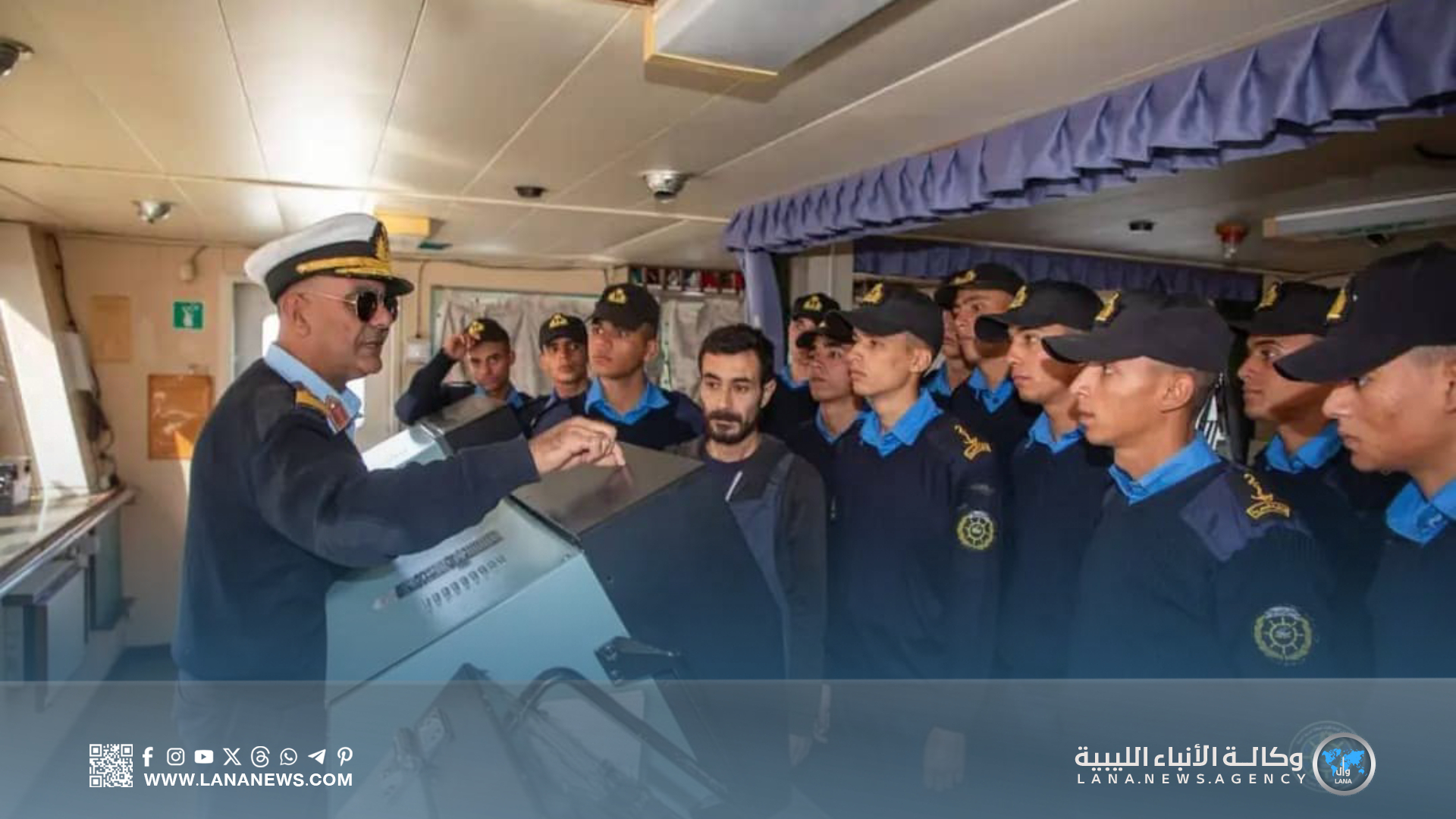طلاب الكلية البحرية يجرون زيارة لميناء المنطقة الحرة «جليانة» ببنغازي