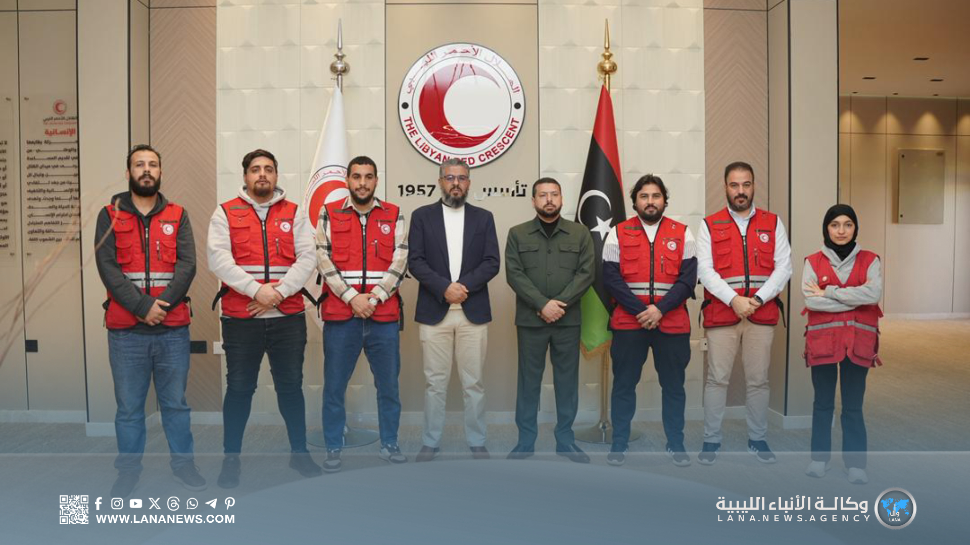 رئيس هيئة أمن المرافق والمنشآت يطّلع على جاهزية الهلال الأحمر الليبي