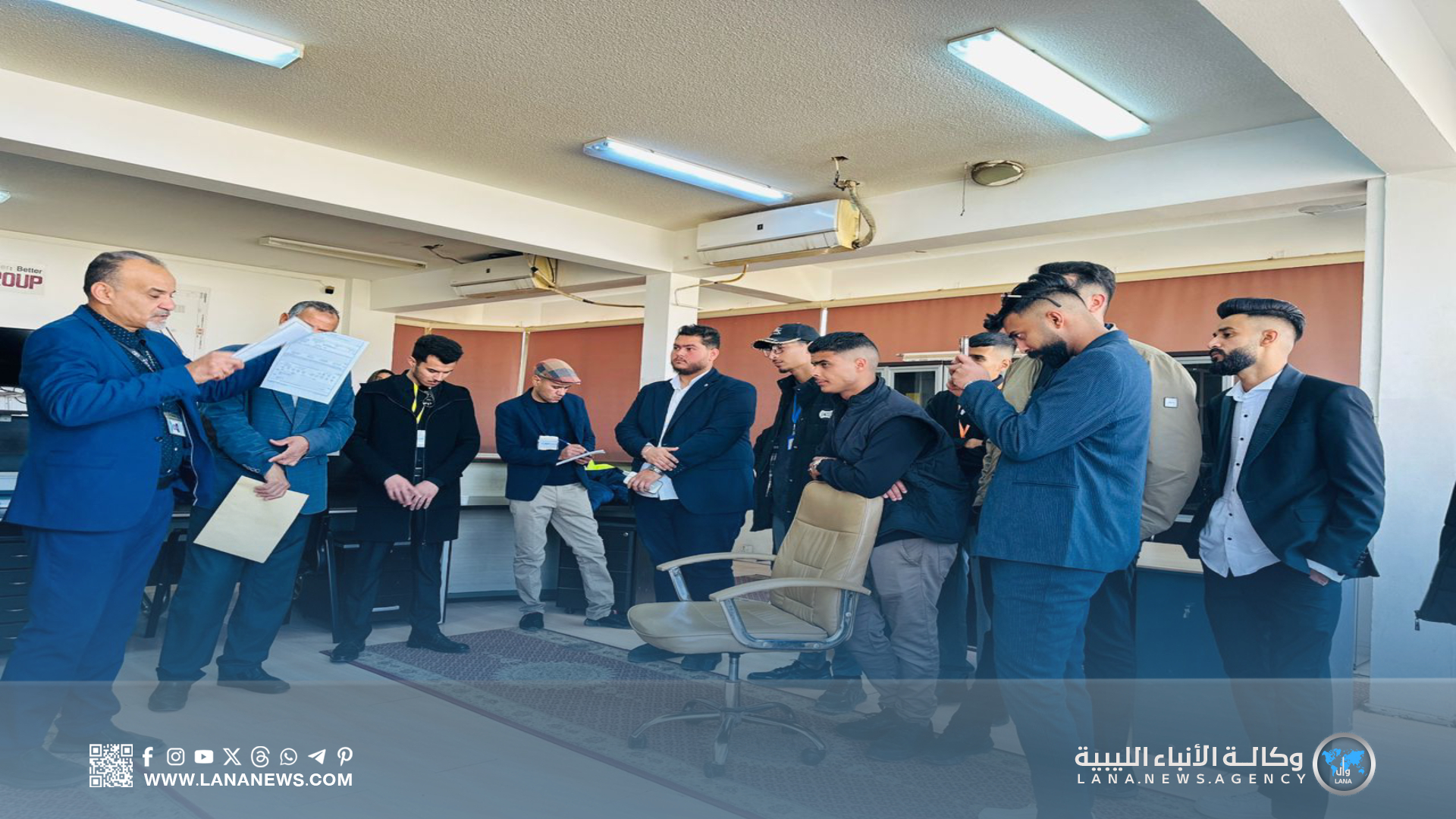 طلبة إدارة المطارات يزورون مطار بنينا الدولي لاكتساب خبرة عملية