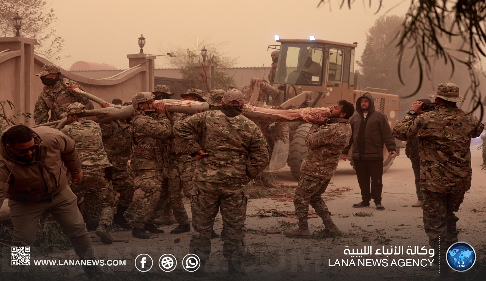 الجيش يُباشر أعمال فتح الطرقات وتقديم المساعدات للمواطنين في المدن المتضررة