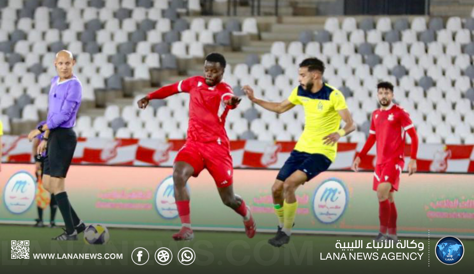 الأهلي بنغازي يتفوق على البروق بهدفين في دوري الممتاز