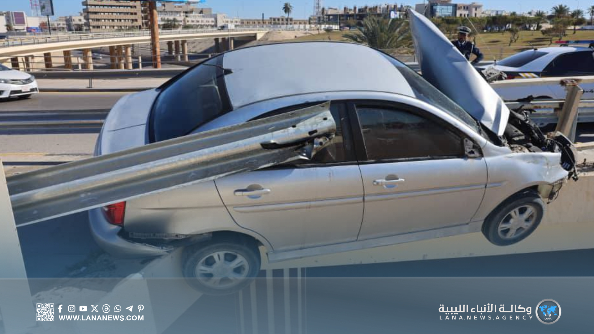 حادث خطير على جسر أبوستة في طرابلس