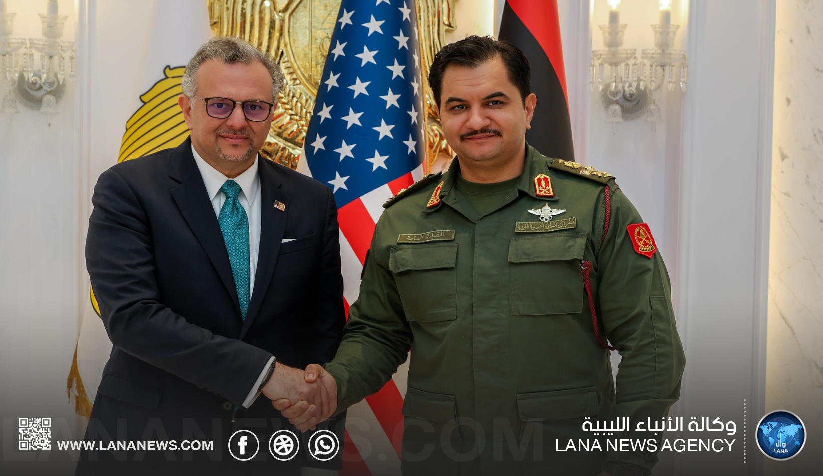 نائب القائد العام يبحث مع وفد أمريكي سبل تعزيز التعاون الثنائي