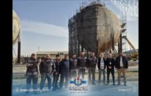 رئيس شركة البريقة يتابع أعمال صيانة خزانات الغاز بمستودع طرابلس النفطي