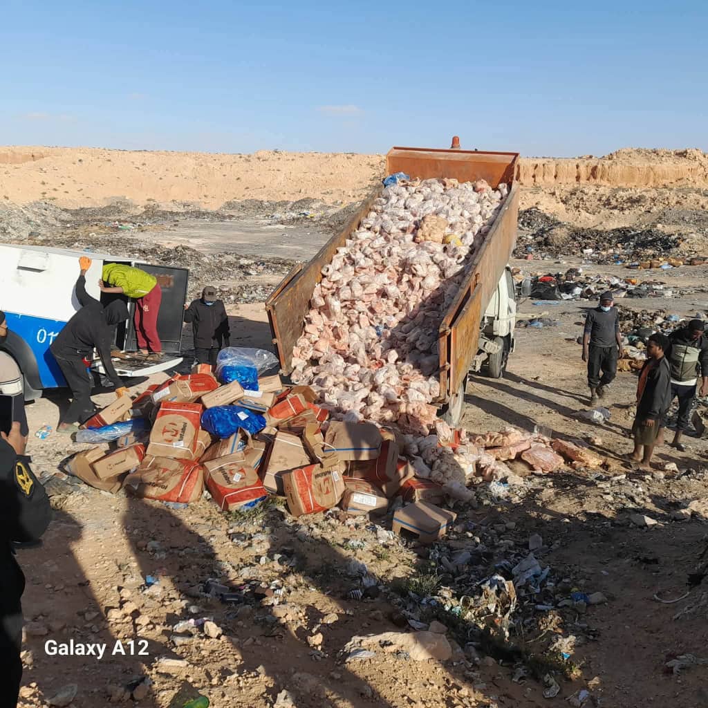 إتلاف 2125 كيلوغرامًا من اللحوم الفاسدة بمدينة سرت