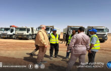 تسليم موقع مشروع نقل بحيرة الصرف الصحي للشركة المنفذة في سبها