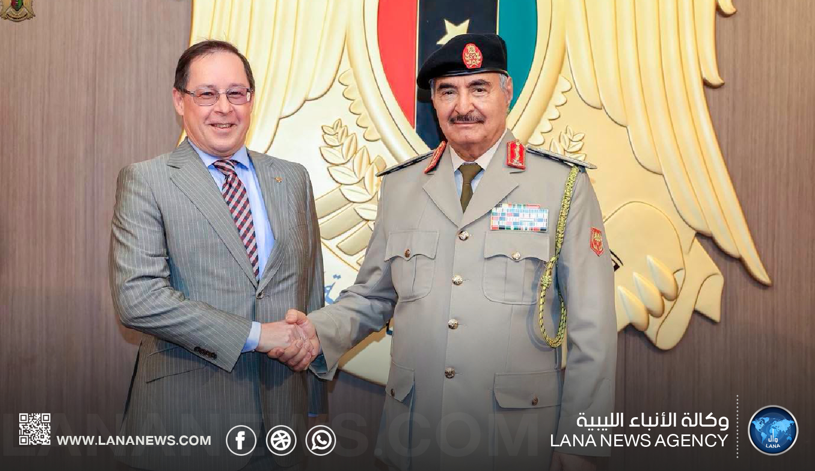 المشير حفتر يلتقي بالسفير الروسي لدى ليبيا