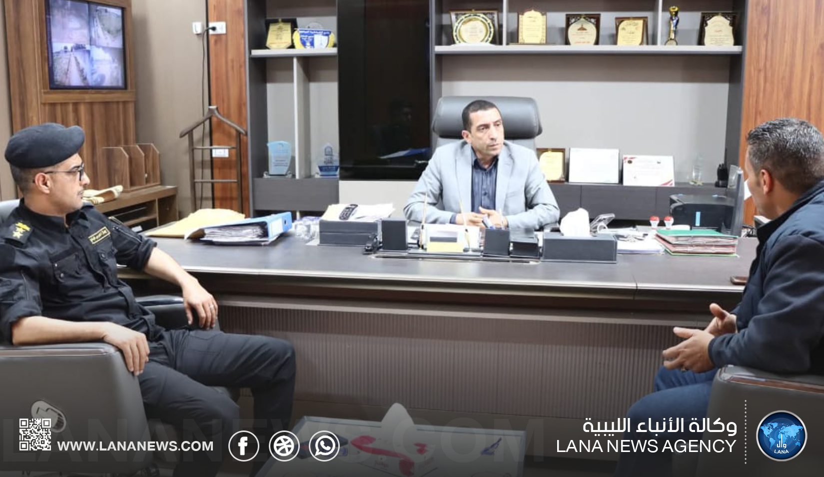 تعزيز التعاون بين جهاز استثمار مياه النهر والحرس البلدي والرقابة بسرت