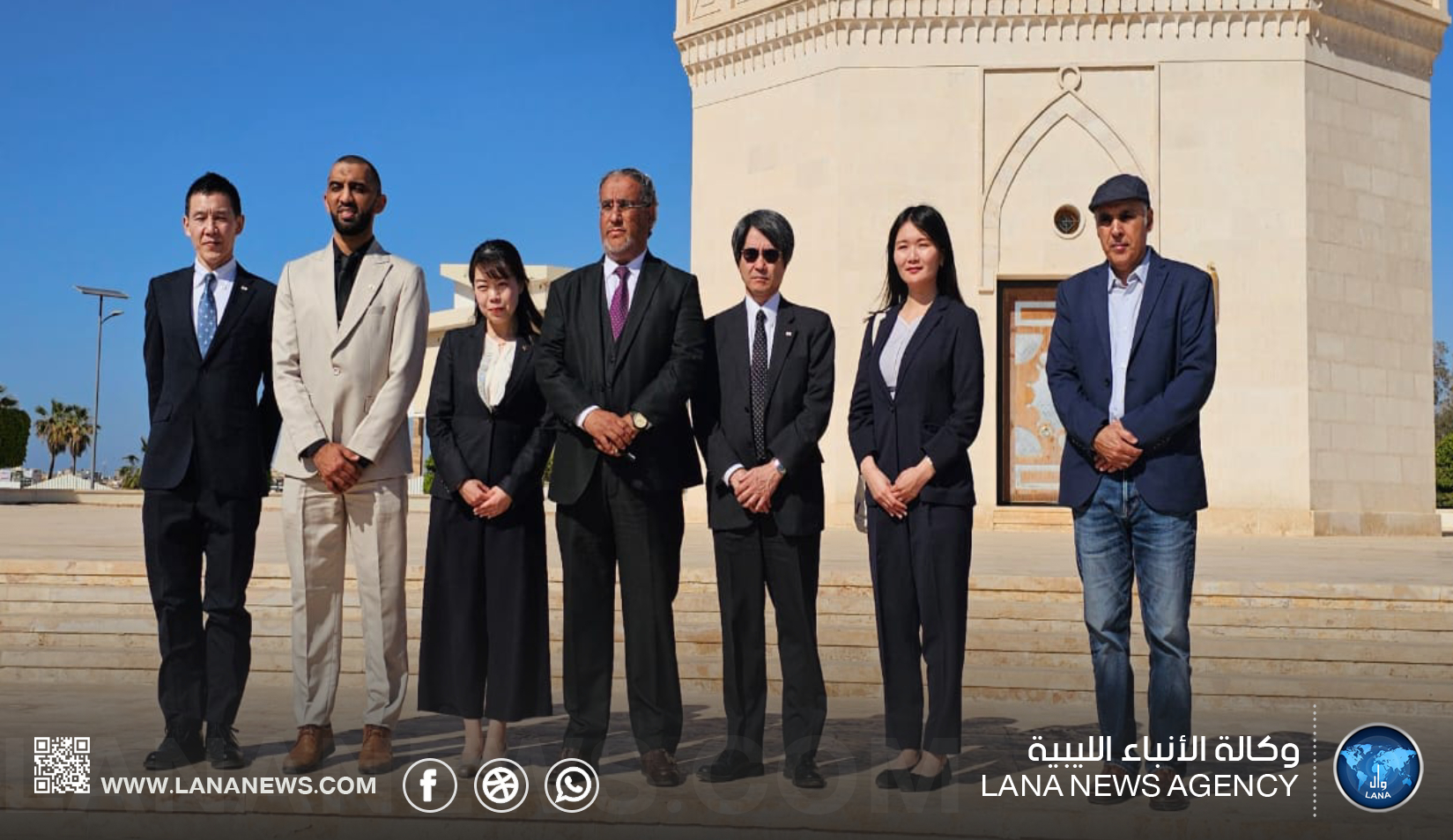 وفد ياباني يزور ضريح عمر المختار ويبحث آفاق التعاون المشترك