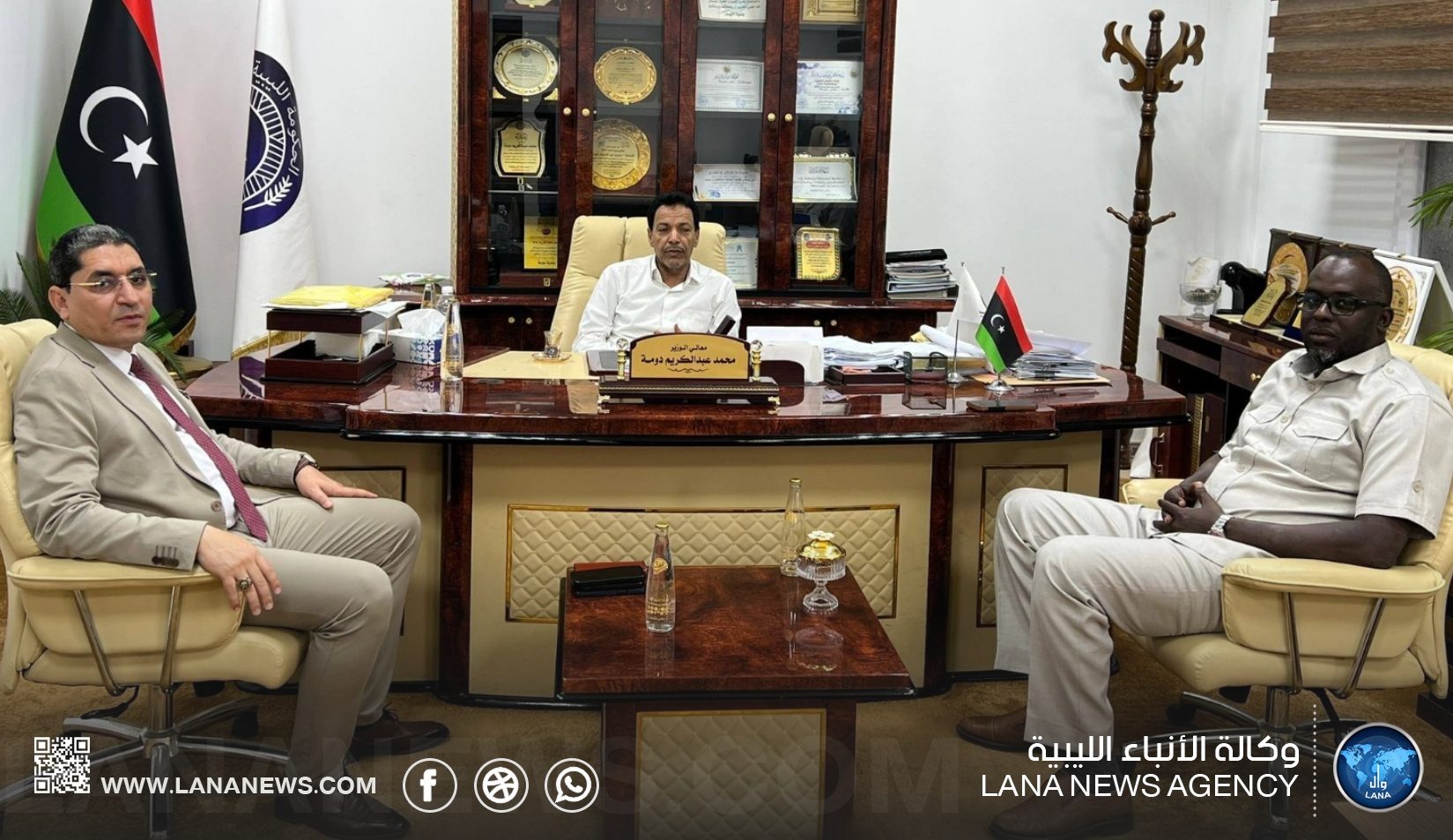 وزراء العمل والموارد المائية والهجرة يبحثون تعزيز التعاون لدعم سوق العمل