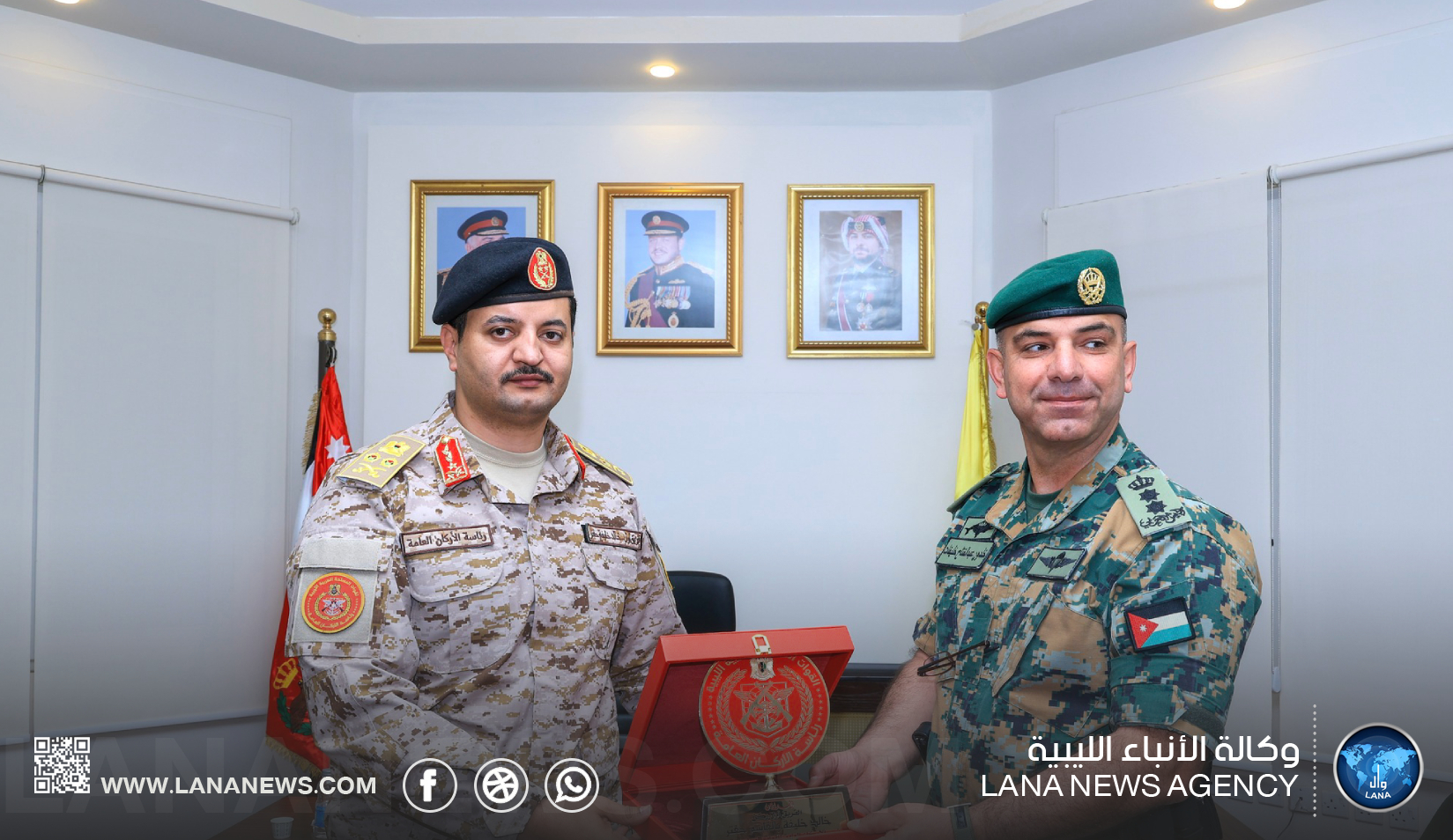 رئيس الأركان يتفقد تدريب القوات الليبية بالأردن