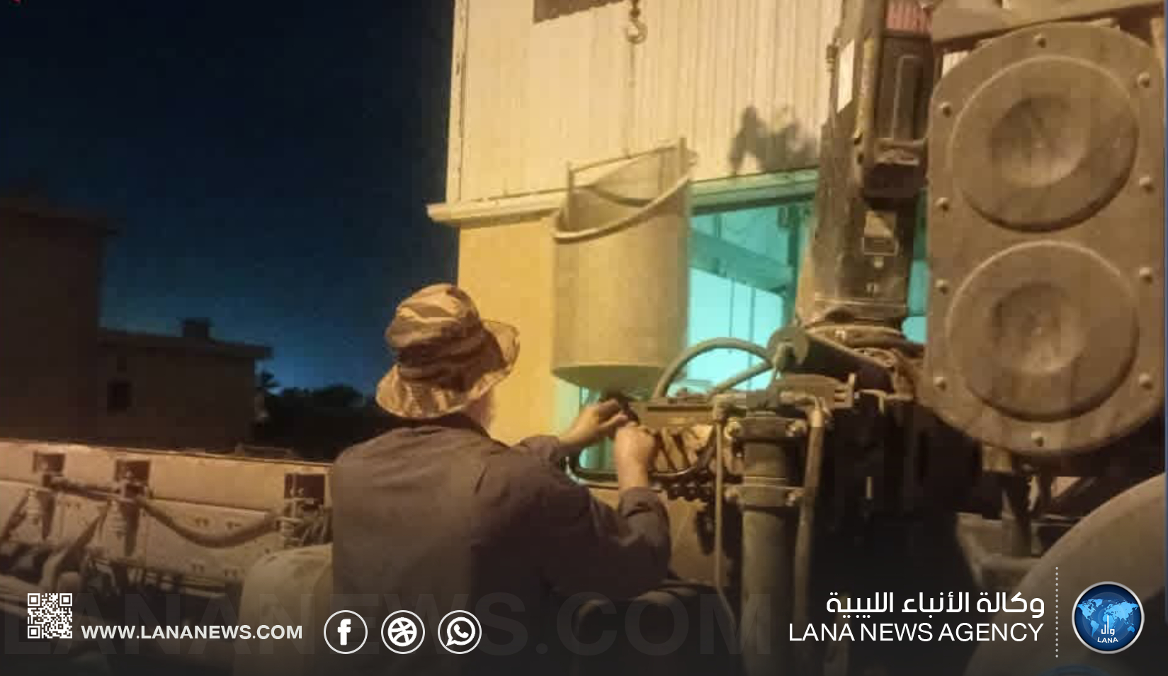 تنفيذ أعمال صيانة بمحطة الأودية الغربية بسرت