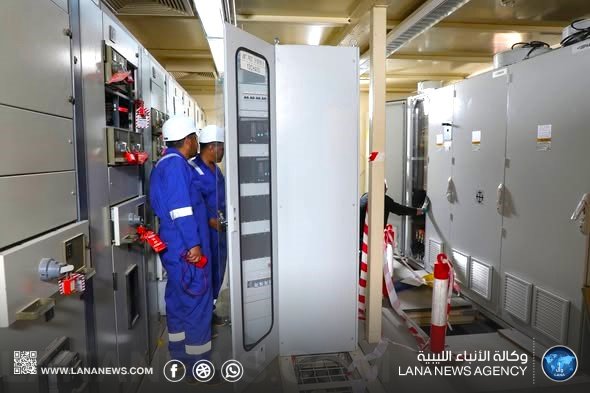 شركة الكهرباء تواصل أعمال تطوير وحدة التحكم بمحطة الزاوية