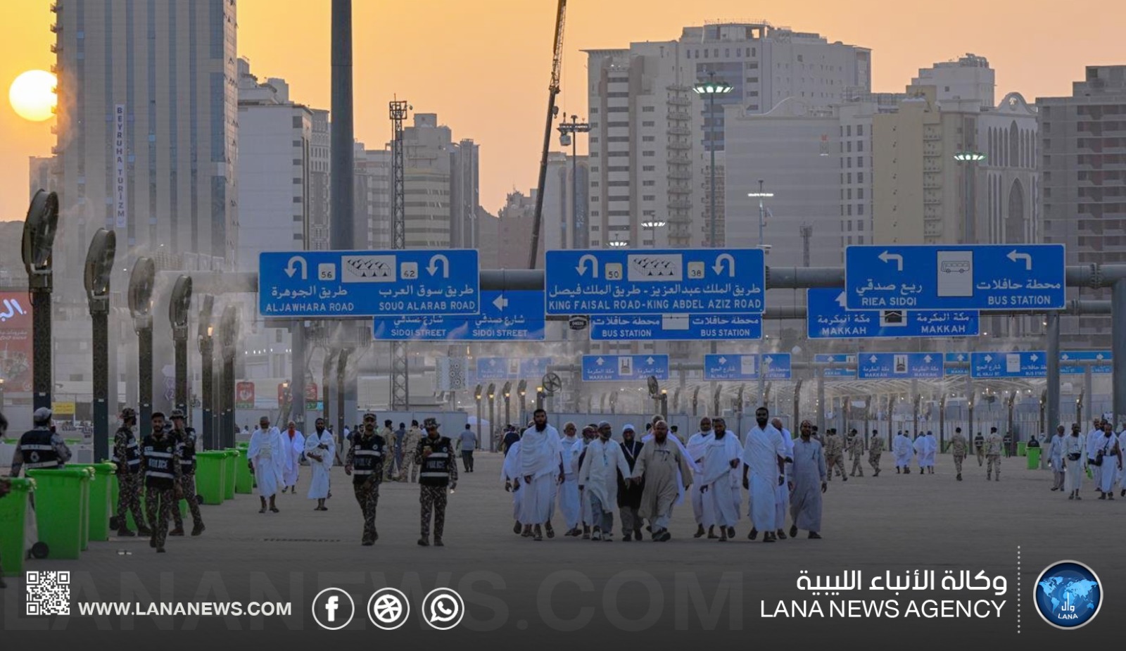 توافد الحجاج إلى منى مع بدء يوم التروية واستعدادات الوقوف بعرفة
