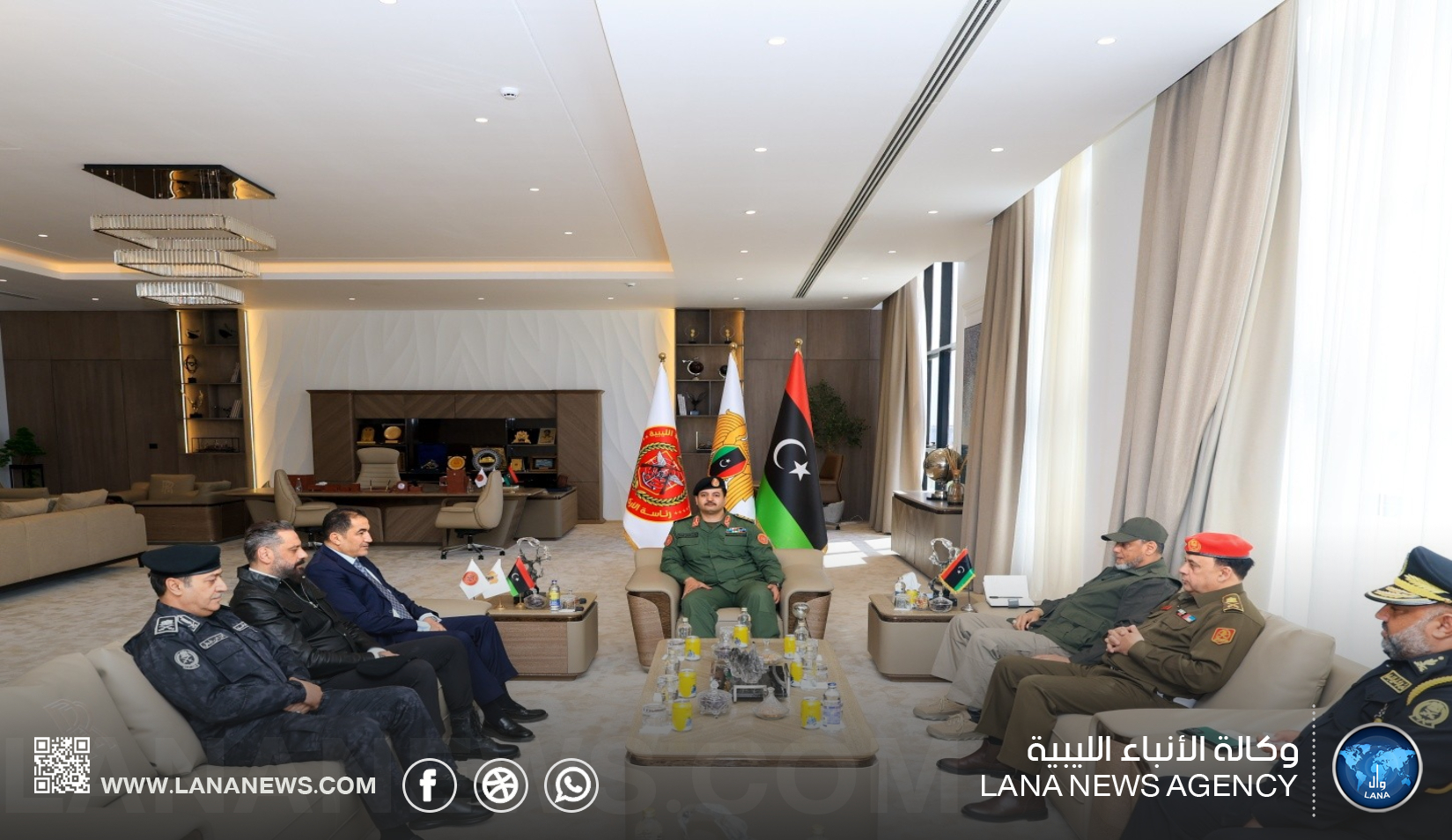 رئيس الأركان يبحث تعزيز التعاون بين الجيش والداخلية في بنغازي