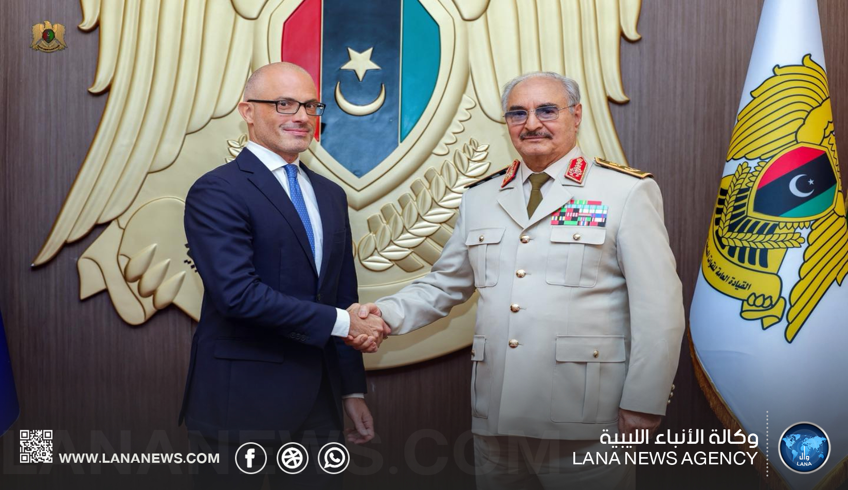 القائد العام يبحث مع الاتحاد الأوروبي التعاون الأمني ومكافحة الهجرة