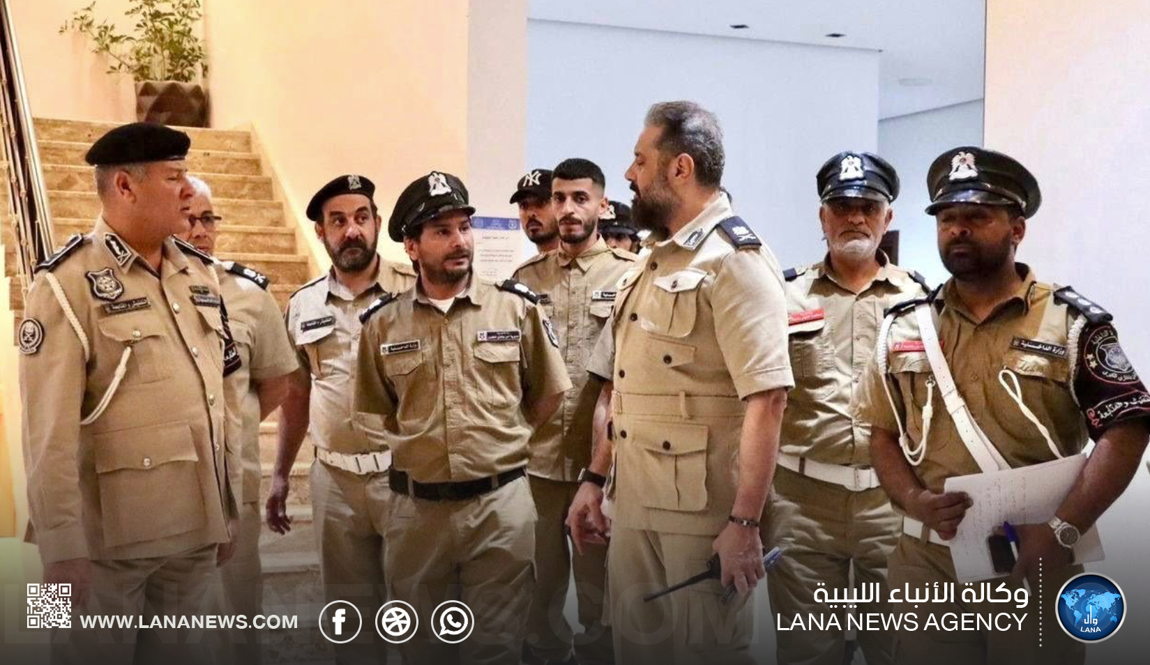 مدير أمن بنغازي الكبرى يجري جولة تفتيشية مفاجئة على المراكز الأمنية بخط الساحل