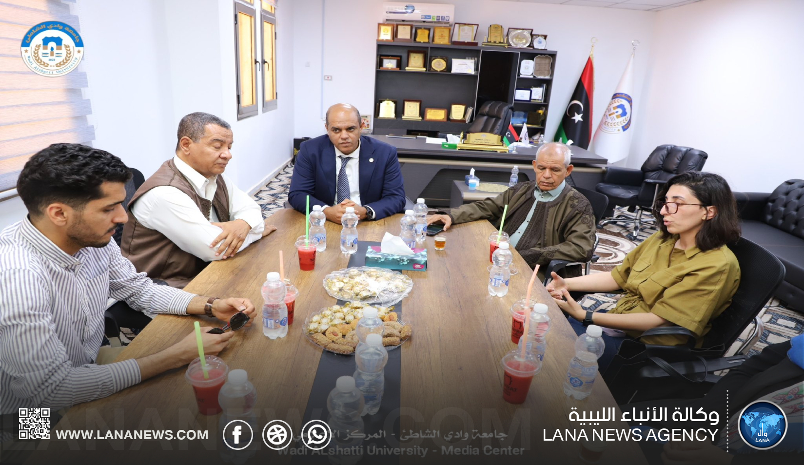 اتفاق على برامج تدريبية بين جامعة وادي الشاطئ ومبادرة الوفاء لفزان