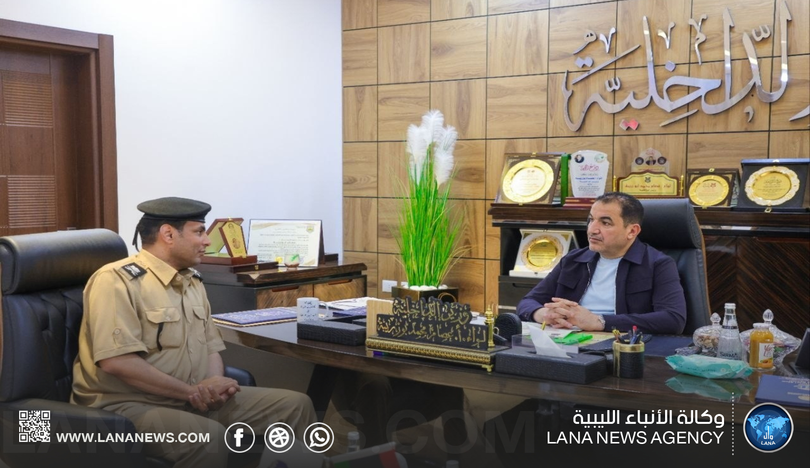 أبو زريبة يُناقش مع مدير أمن الكفرة تنفيذ الخطة الأمنية السادسة