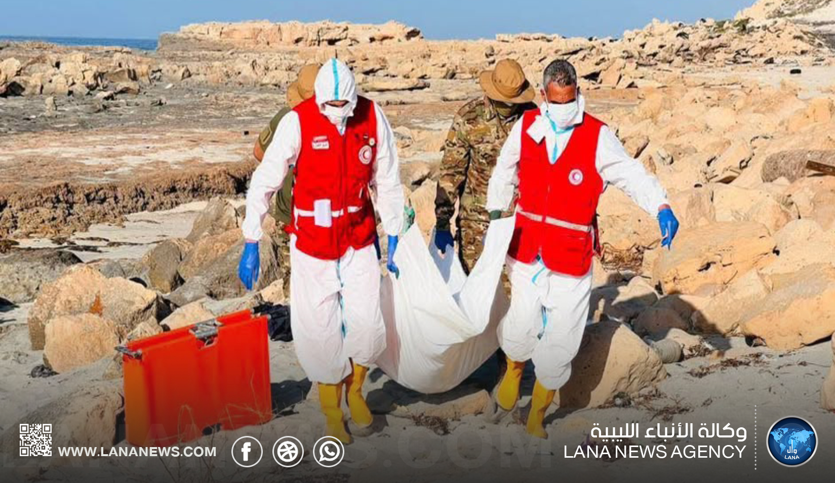 انتشال جثتين مجهولتي الهوية على سواحل درنة والزاوية