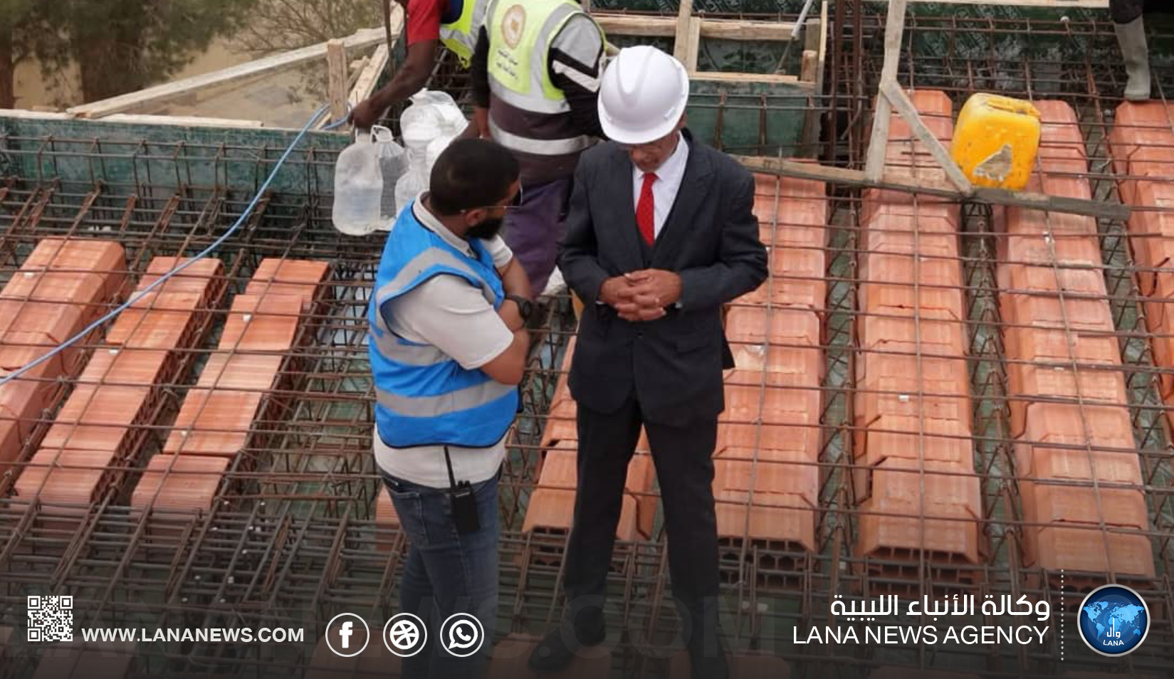رئيس جامعة سرت يتابع تقدم مشروع مبنى الإدارة العامة الجديد