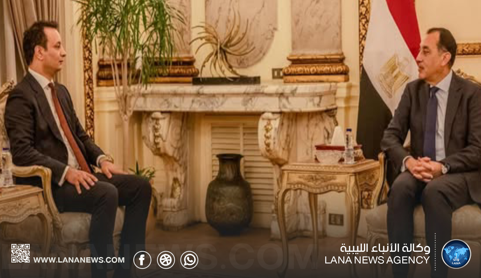 بحث تعزيز التعاون الليبي المصري في مجالات التنمية والإعمار