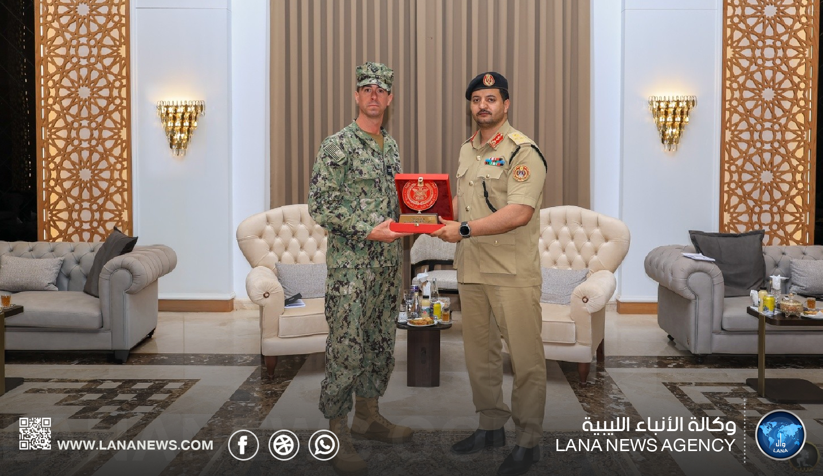الفريق خالد حفتر يستقبل الملحق العسكري الأمريكي