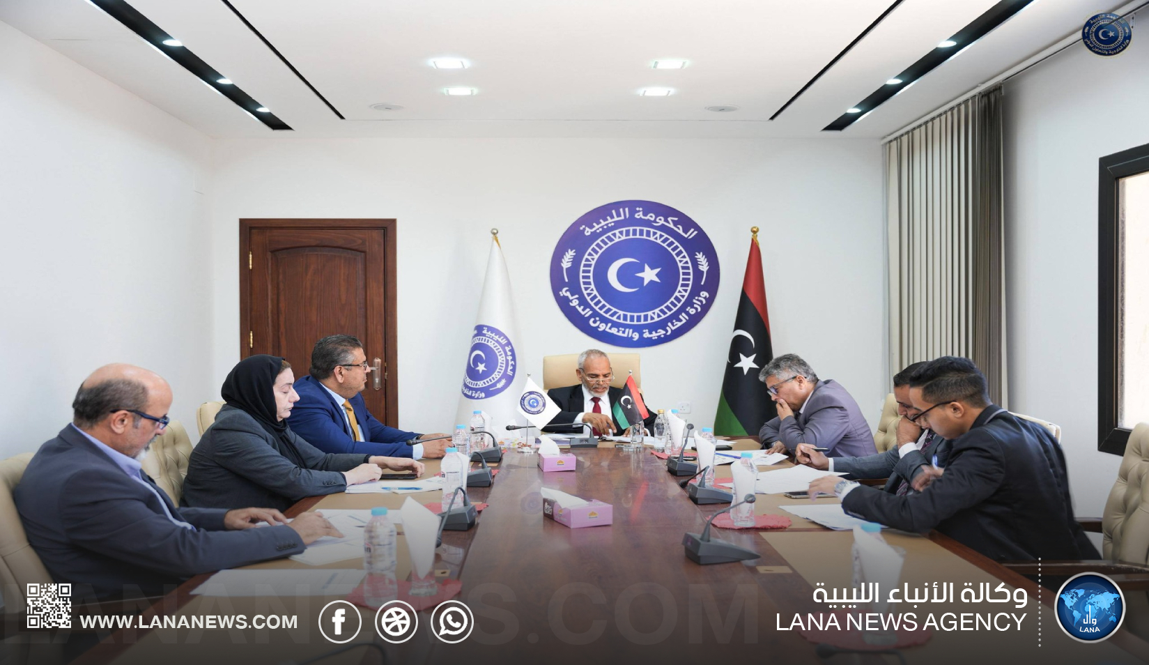 متابعة ملفات الشؤون العربية والأوروبية والأمريكيتين باجتماع الخارجية الليبية