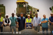 انطلاق موسم حصاد القمح والشعير بمشروع الديسة الزراعي بأوباري
