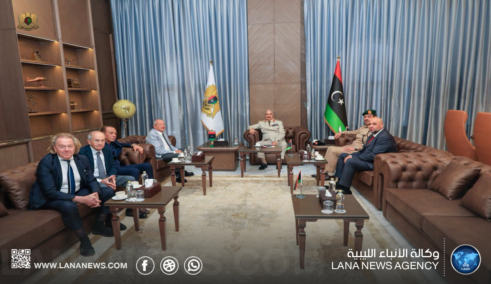 القائد العام يبحث مع رئيس شركة أوراسكوم فُرص الاستثمار في ليبيا