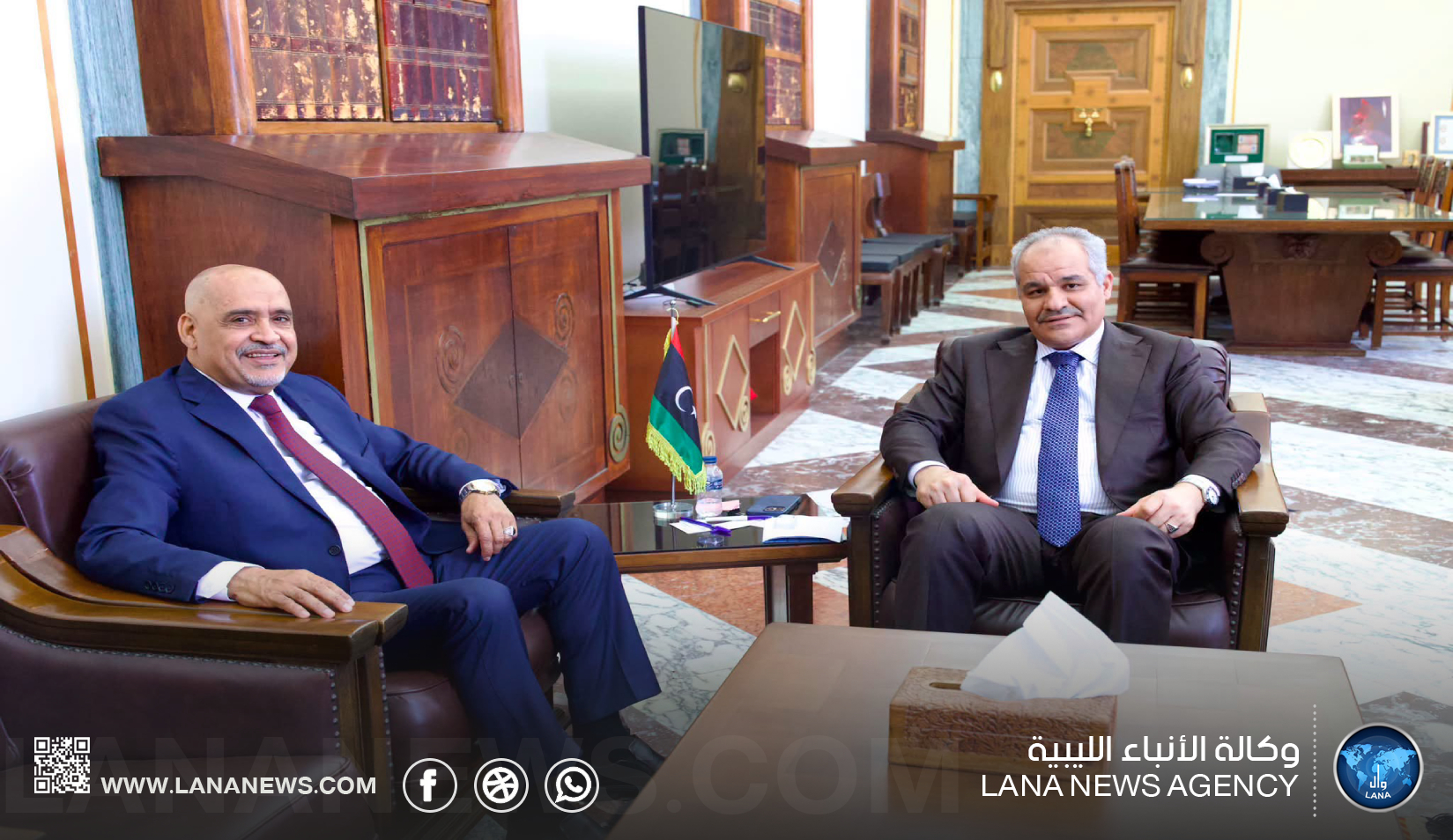 محافظ المركزي يبحث مع لجنة التوحيد ملفات الاستقرار المالي في ليبيا