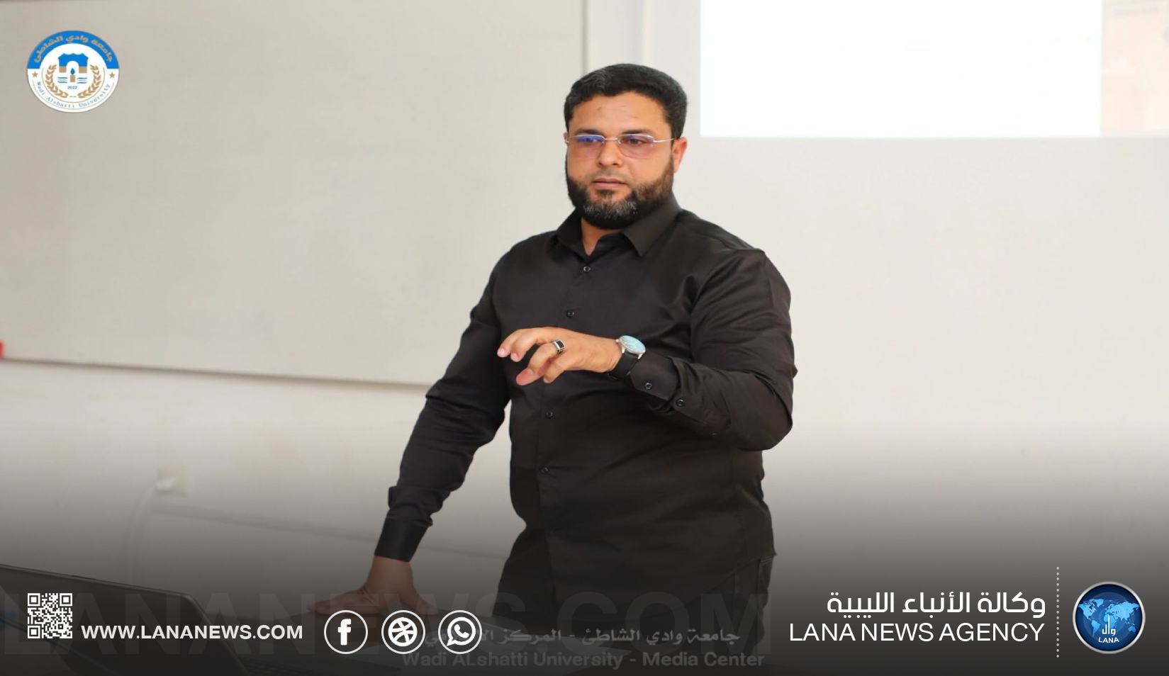 بدء فعّاليات ملتقى طلاب الماجستير والدكتوراه بجامعة وادي الشاطئ