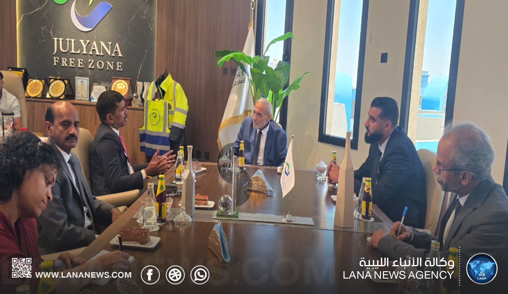 وفد من السفارة الهندية يزور ميناء جليانة لبحثِ التعاون والاستثمار