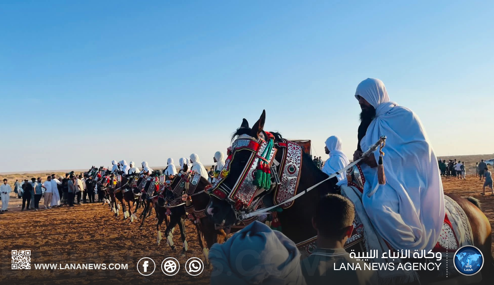أكثر من 130 فارسًا يُحيون ختام مهرجان العيدية للفروسية الشعبية بسرت