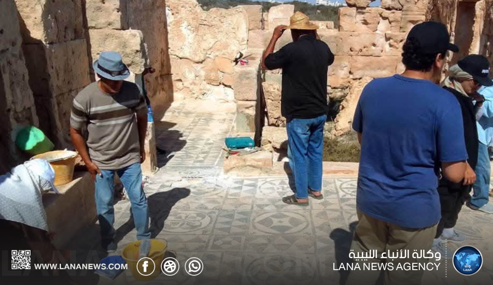 صبراتة.. تدريب ميداني لطلبة تقنيات ترميم الآثار