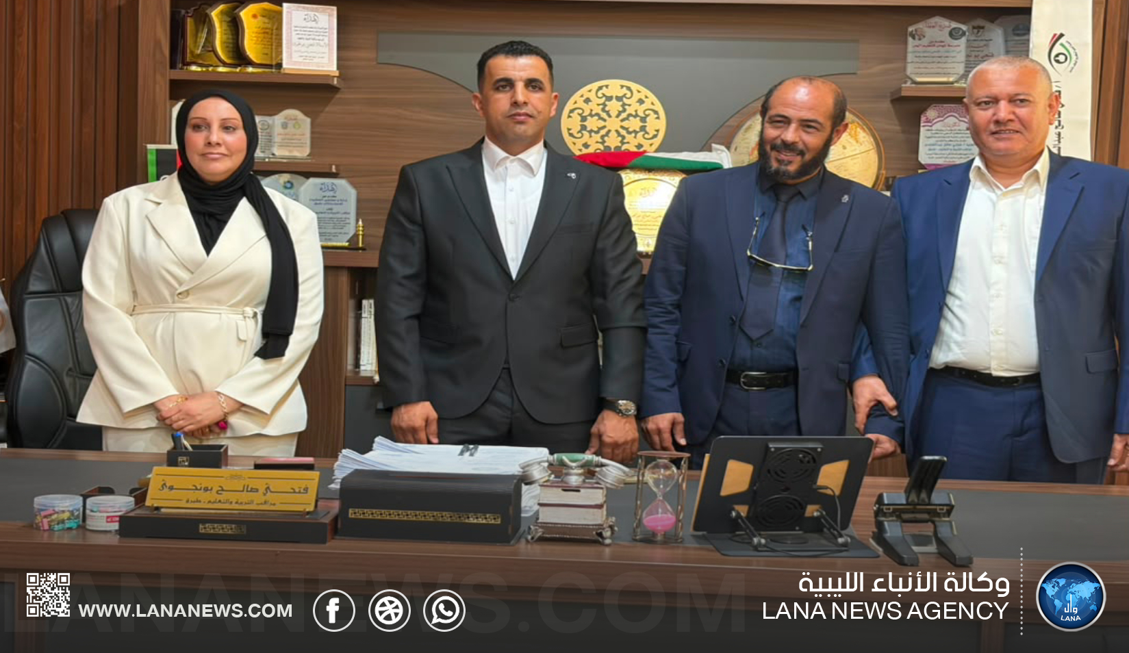 الخدمة المدنية تُتابع أوضاع موظفي قطاع التعليم بمدينة طبرق