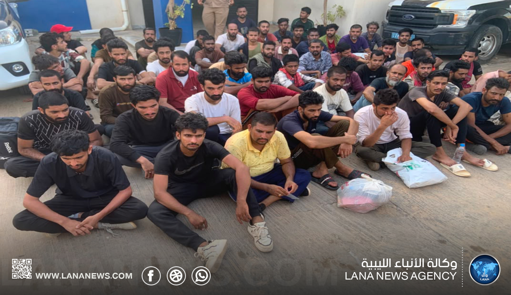 عملية أمنية في السدرة تنتهي بضبط 62 مهاجرًا ومصادرة قارب