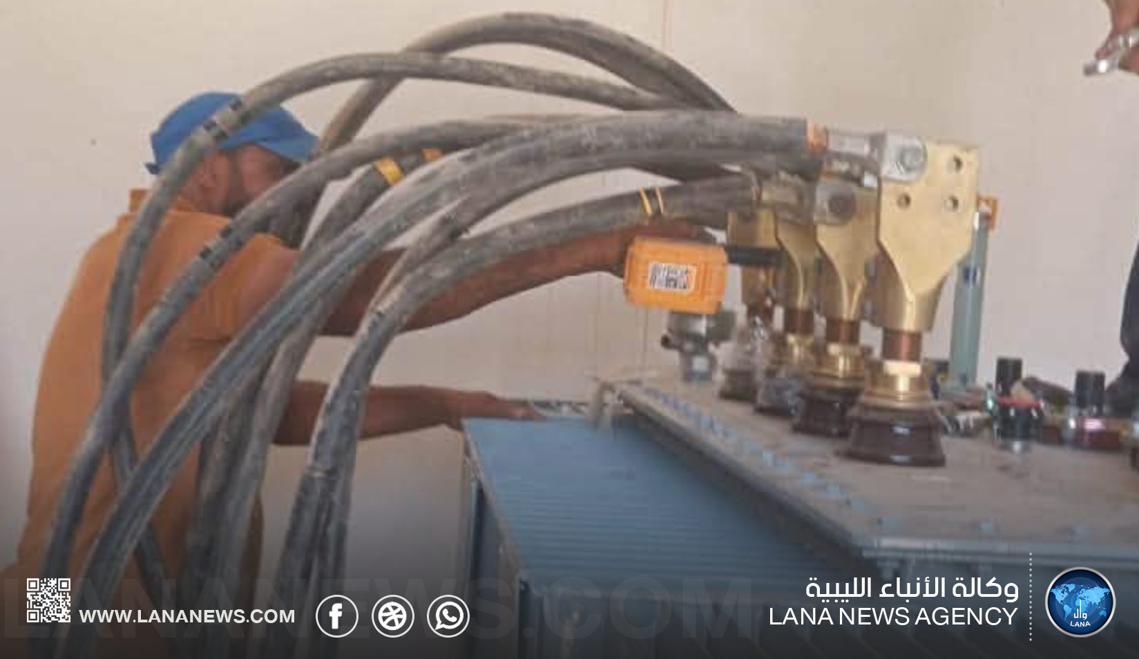 عودة التيار الكهربائي إلى منطقة شبنة ببنغازي بعد تركيب محول جديد