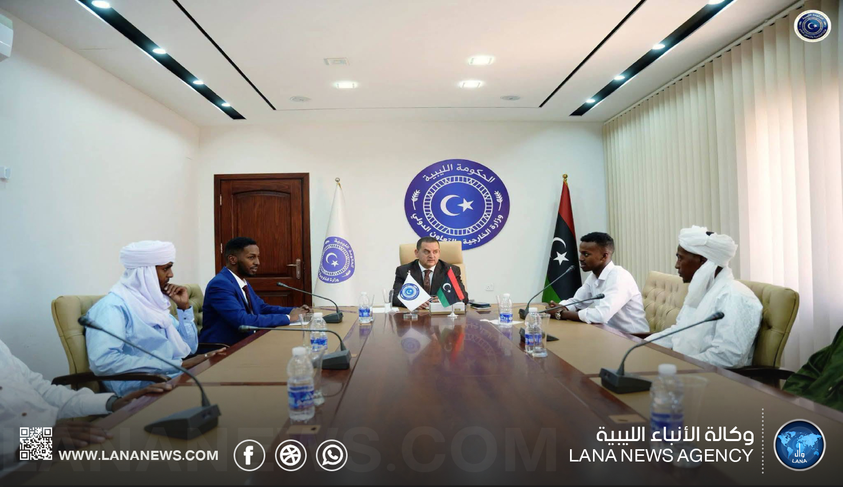 الحويج يُؤكد دعم مشاركة الشباب في بناء الدولة خلال لقائه وفد شباب التبو