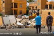 فتح المسارات وإزالة التعديات بحي الجيزة في سرت