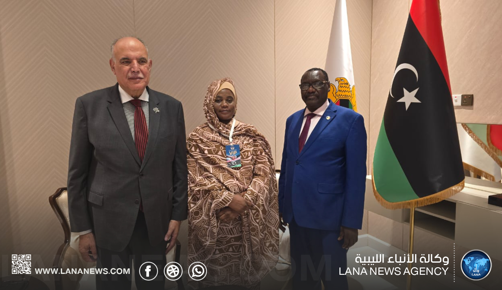 المستشار بو شناف يلتقي مسؤولة بوزارة العدل التشادية لبحثِ أوضاع السجناء في البلدين