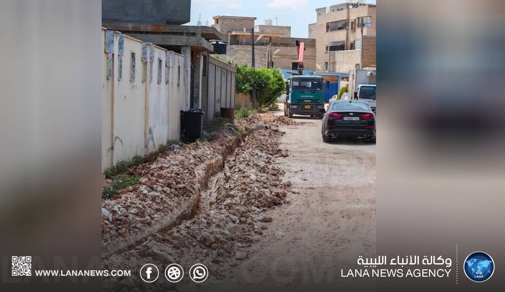 بدء أعمال تطوير الشبكة الكهربائية بطريق النهر في بنغازي