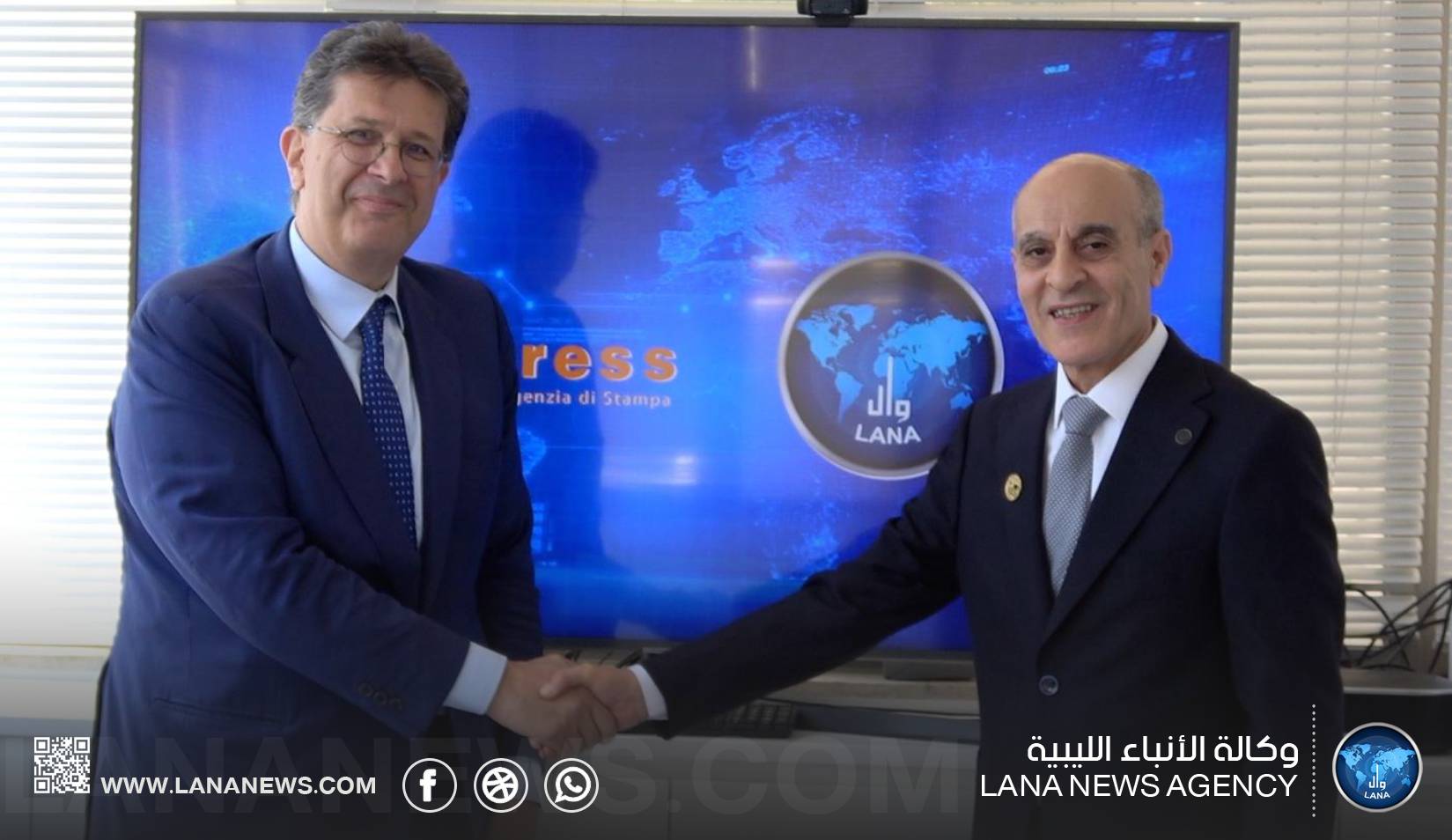 وكالة الأنباء الليبية ووكالة «إيتال برس» الإيطالية توقعان اتفاقية تعاون إعلامي لتعزيز الشراكة المهنية وتبادل الأخبار