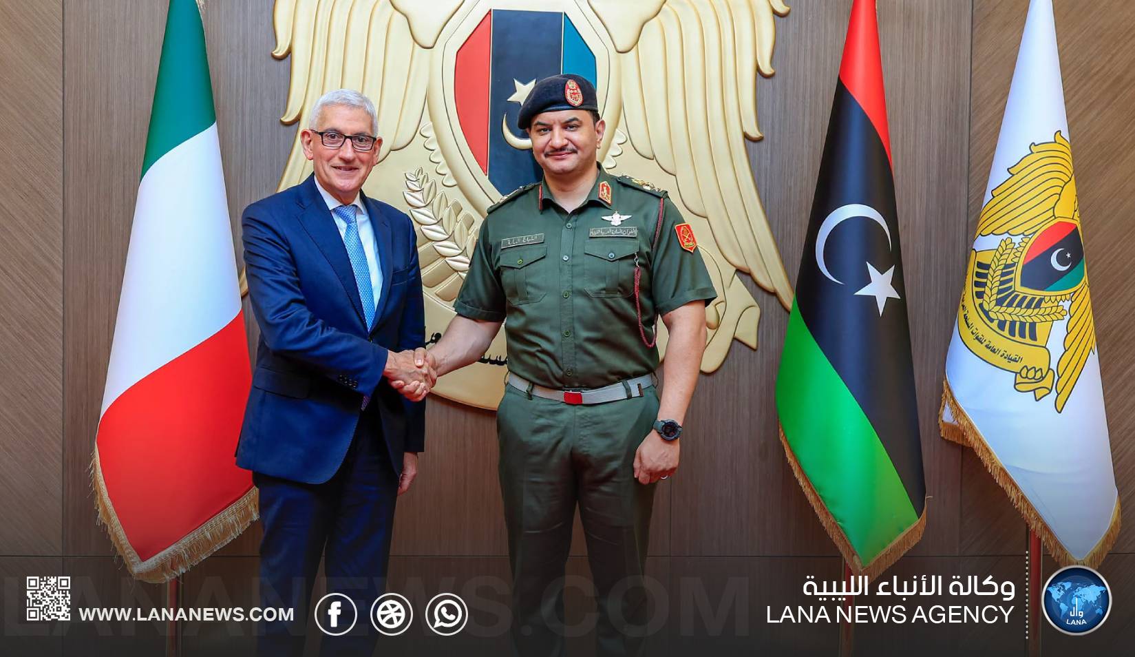 نائب القائد العام يبحث مع وفد إيطالي تعزيز التعاون الأمني والعلاقات الثنائية
